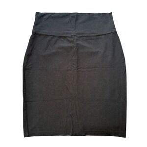 Eileen Fisher‎ Pull On Stretch Minimalist Ponte Pencil Skirt Womens Small Black